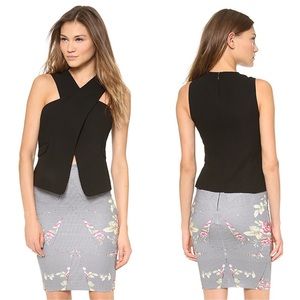 Opening Ceremony Celia Cross Front Black Top.